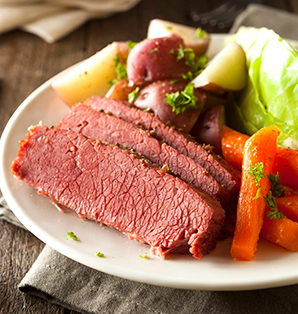 St. Patrick's Day Corned Beef and Cabbage Meal