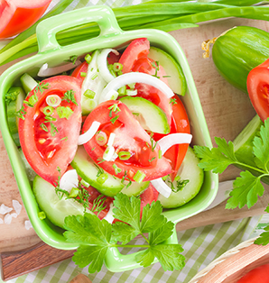 snack recipe cucumber onions tomatoes 1