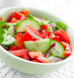 snack recipe cucumbers onions tomatoes