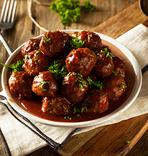 snack recipe garlic honey meatballs