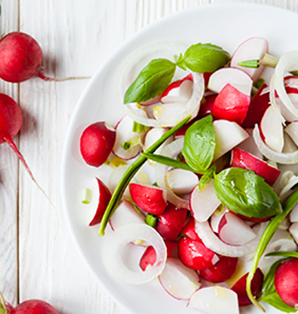 Radish and Onion Honey Dijon Summer Salad