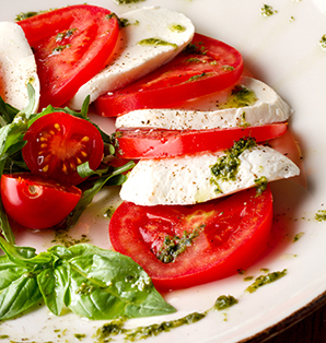 snack recipe tomatoes caprese salad