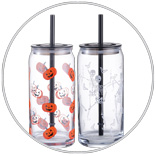 20 oz Glass Sipper Cups