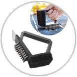 3 in 1 Grill Brush w Scraper