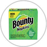 Bounty White Napkins