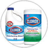 Clorox Bleach or Clorox Wipes