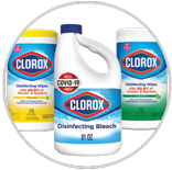 Clorox Bleach or Disinfecting Wipes