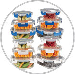 Fnedine Glass Food Storage Containers