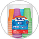 Hefty Party On! Plastic Cups