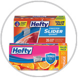 Hefty Slider Freezer Storage bags