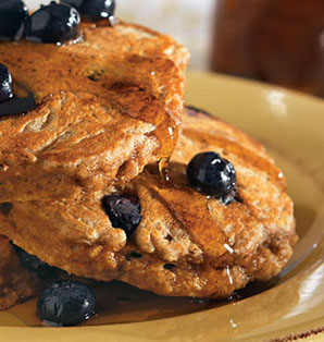 whole wheat blueberry pancakes